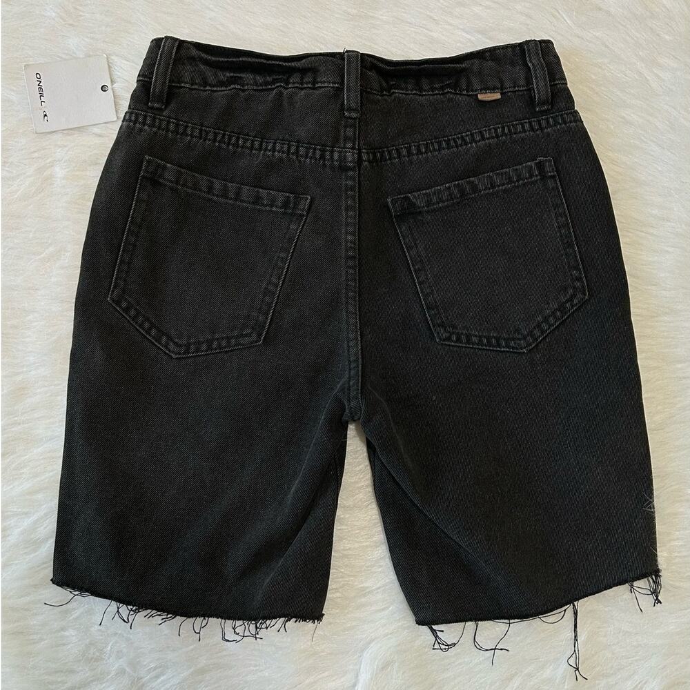 O’Neill Denim Bermuda Charcoal Wash Cut Off Button Fly Shorts Size 25 | 2 | XS - Picture 5 of 12